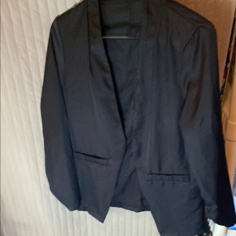 Shiny Black Blazer
